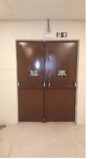 Porta corta-fogo dupla com barra antipânico regularizada no Shopping Cidade Jardim