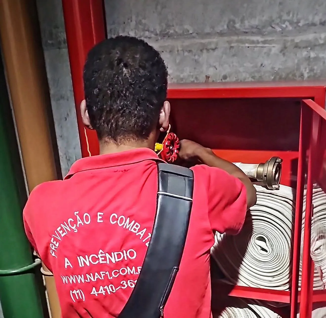 Inspeção de acessórios de hidrante no SESC SP